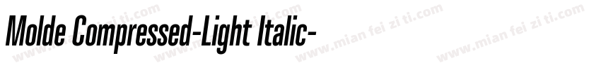 Molde Compressed-Light Italic字体转换